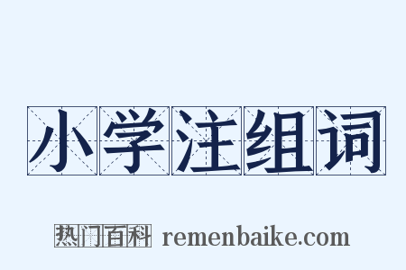 小学注组词是什么意思的图片